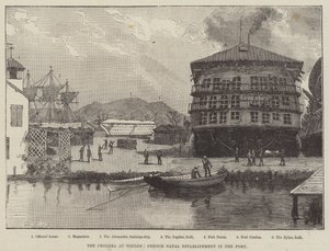 Le choléra à Toulon, établissement naval français dans le port - Alexandre Brun